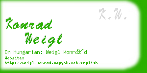 konrad weigl business card